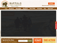 Tablet Screenshot of buffalofieldcampaign.org